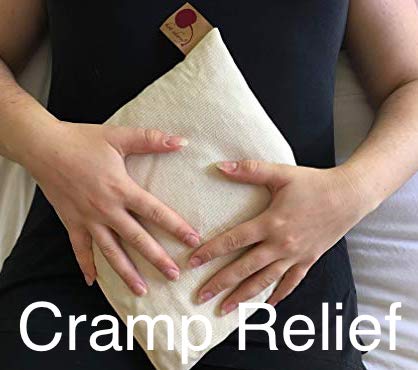 Hot Cherry Square Pillow in Natural Denim-2