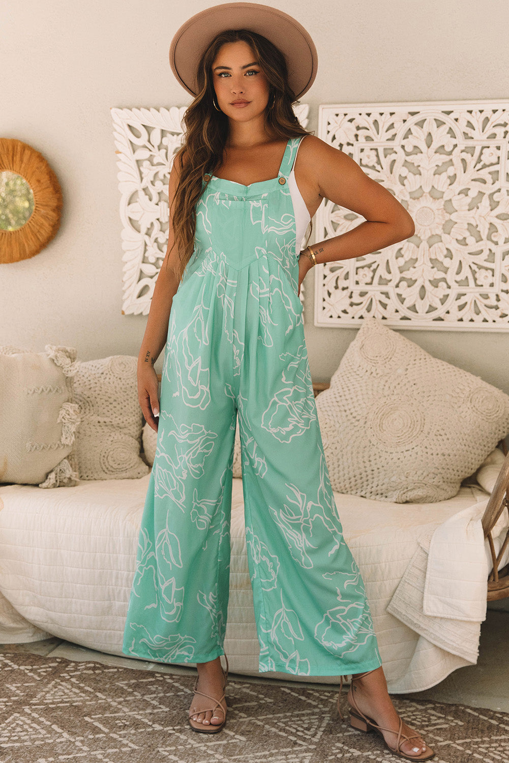 Lorelai Wide Leg Overalls-0