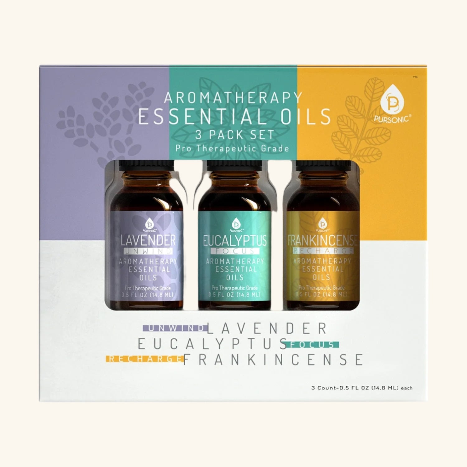 3 Pack Aromatherapy Essential oils (Lavender, Eucalyptus, Frankincense)-0