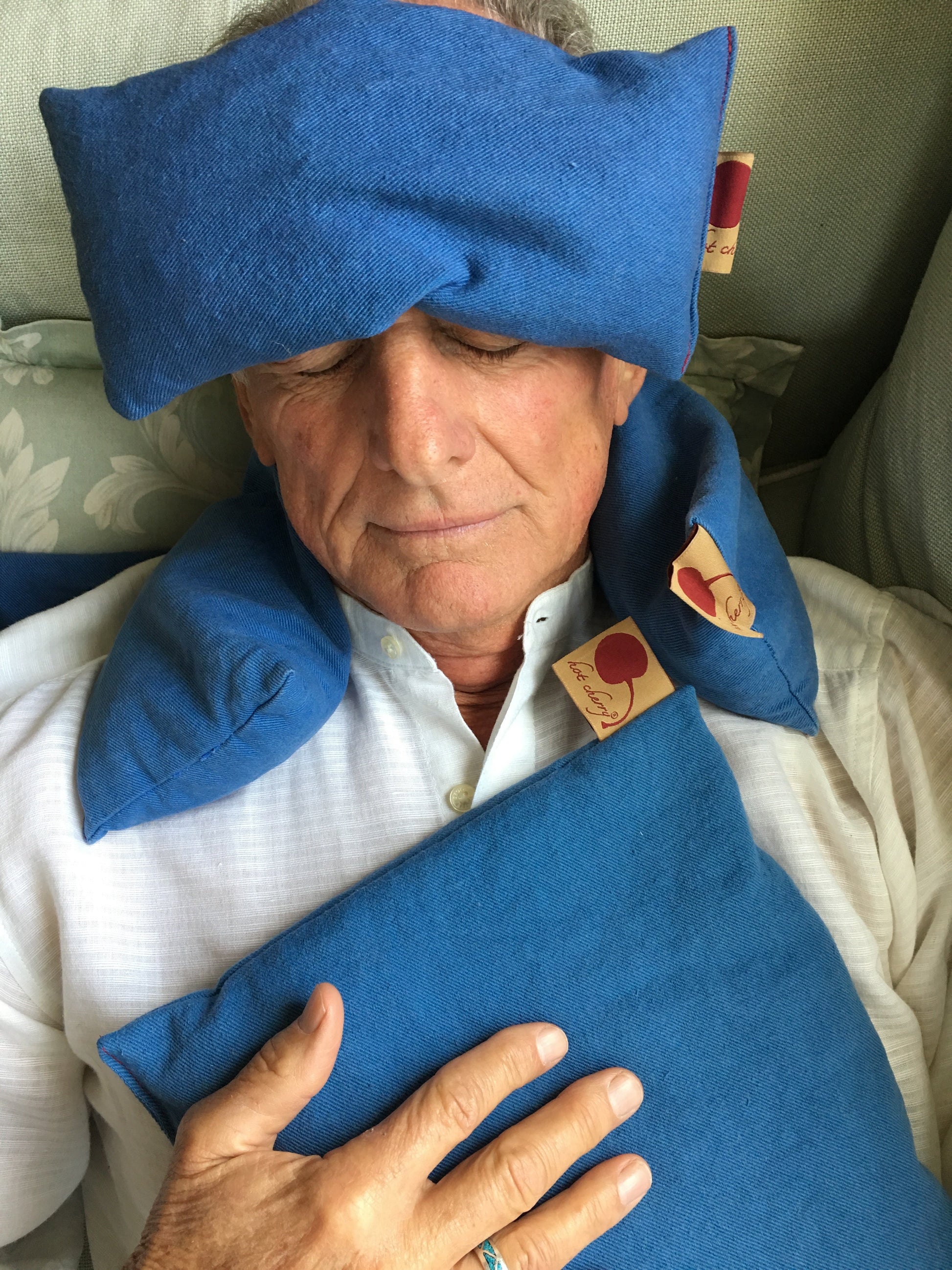 Feel Better Pack in Blue Denim: Square, Eye Pillow & Neck Wrap-1