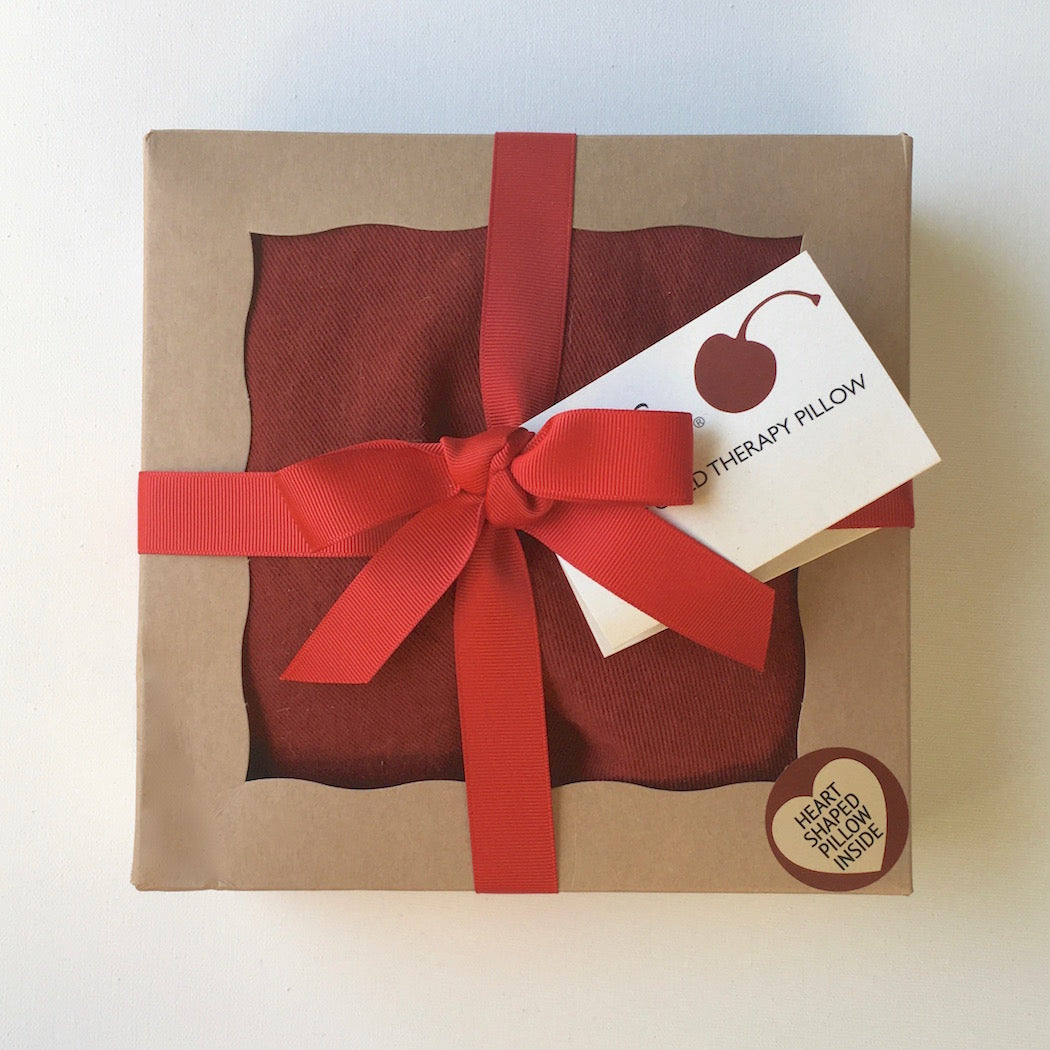 Heart-Shaped Hot Cherry Pillow in Red Denim-3