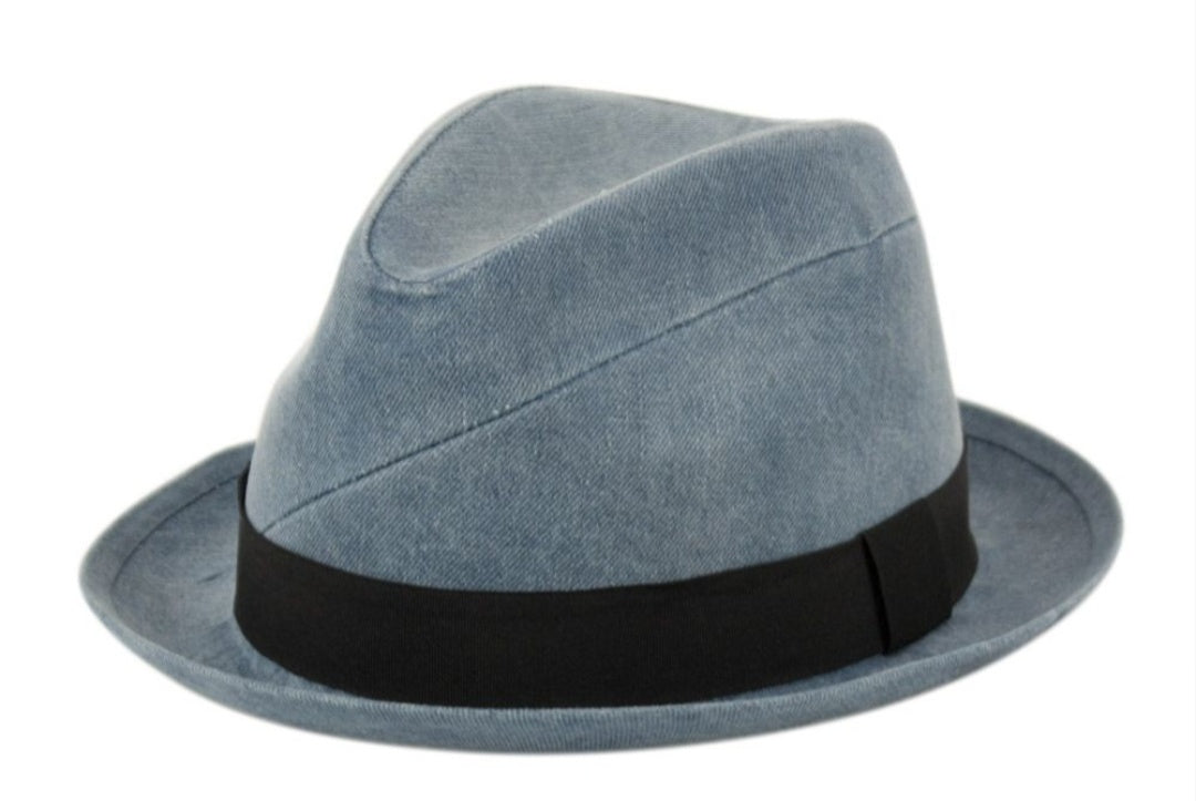 WASHED Denim Fedora-0