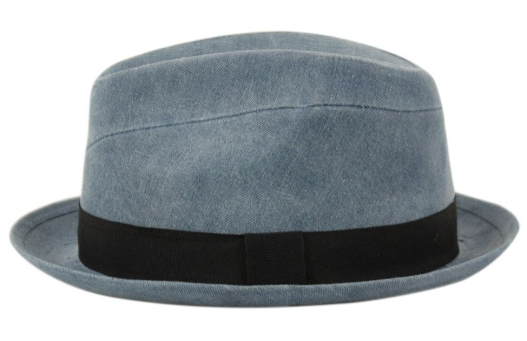 WASHED Denim Fedora-2
