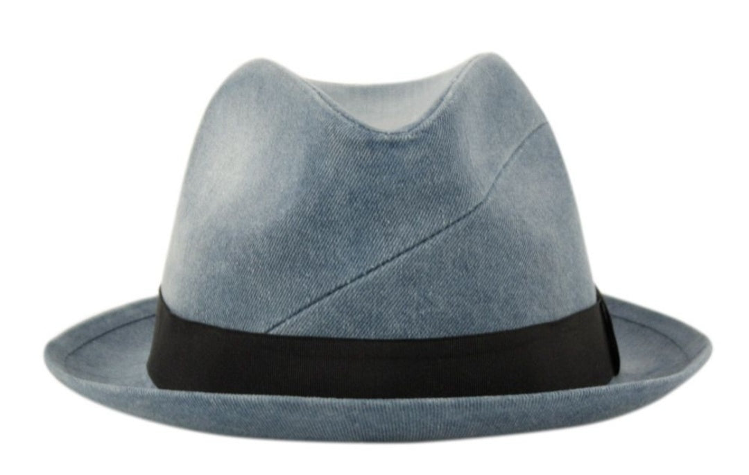 WASHED Denim Fedora-1