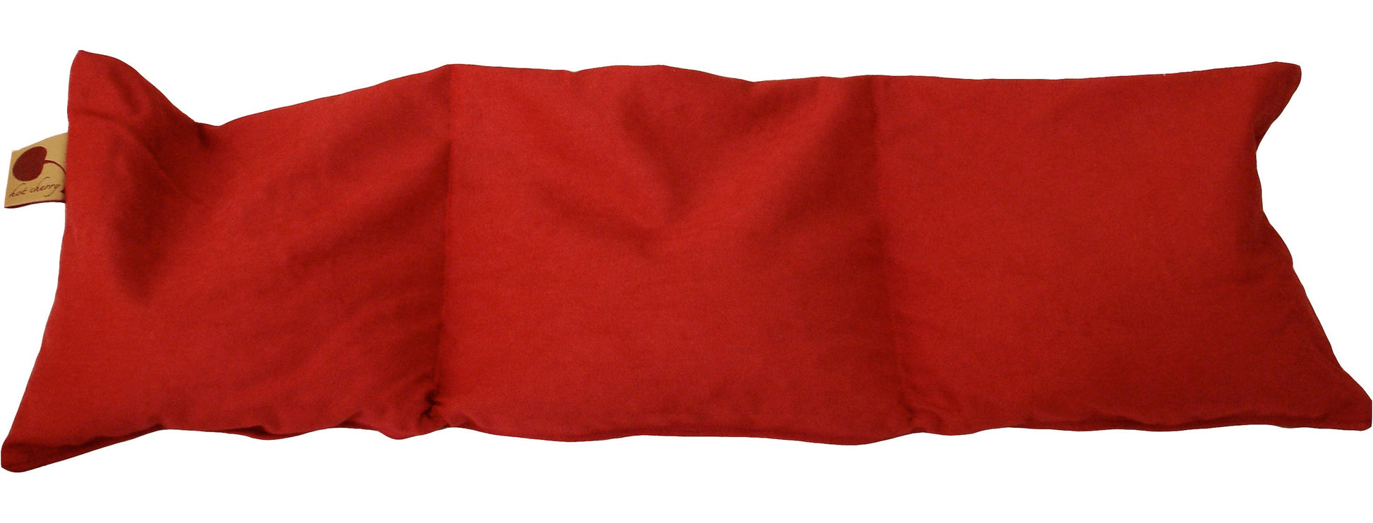 Hot Cherry Triple Square Pillow in Red Denim-2